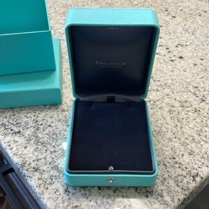 Tiffany & Co. Blue Leather Necklace Boxes with Blue Tiffany box